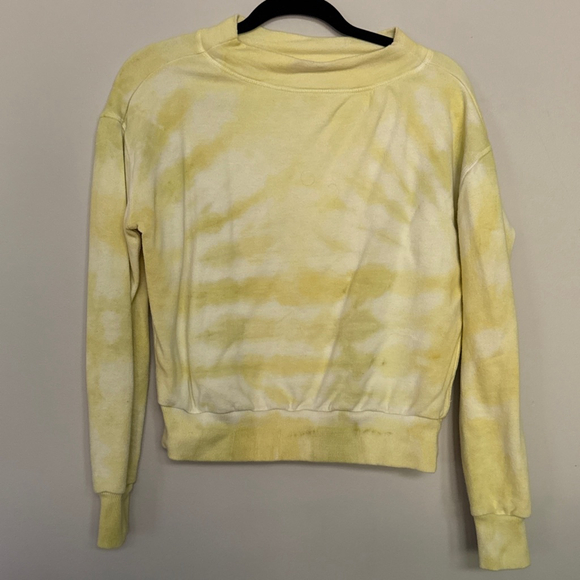 Women's Pilcro and the Letterpress Yellow Tie-Dye Sweatshirt XS - Picture 1 of 4